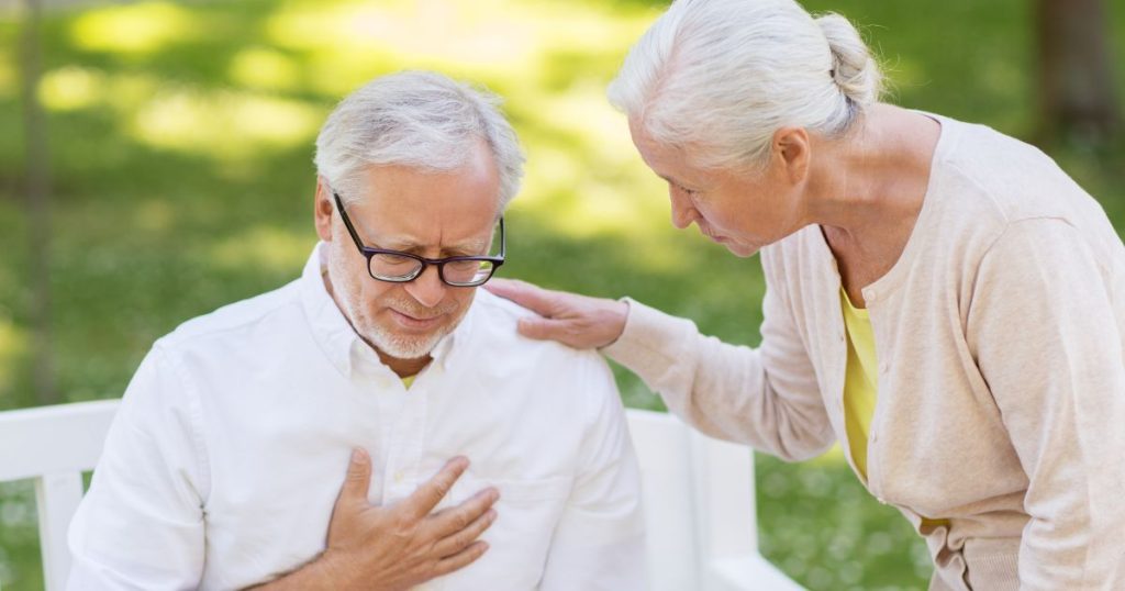 Person having chest pain after consuming a bad product